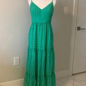 Lilly Pulitzer green lace maxi dress